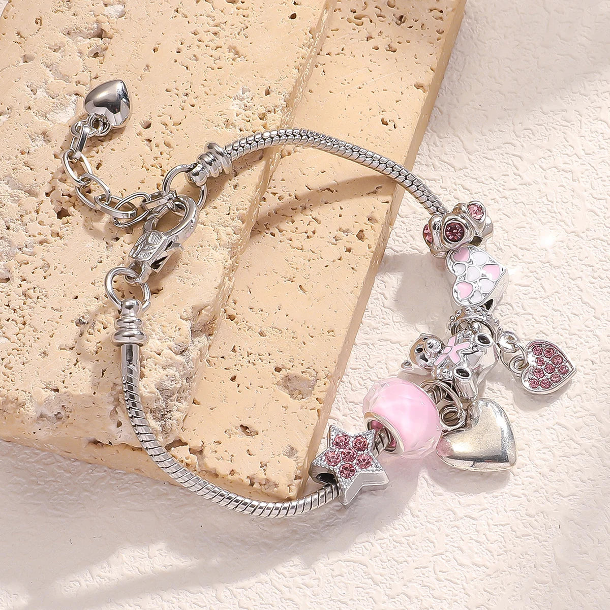 1PC Women's Fashion Trendy Bow Heart Bracelet Jewelry Accessories Suitable for Date, Party, Festival Gifts-50401