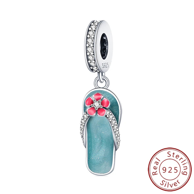 Charms 925 Sterling Silver Luminous Firefly Chameleon Aircraft Luggage Fit Original Bracelet Women Pendant Bead Jewelry Hot Gift