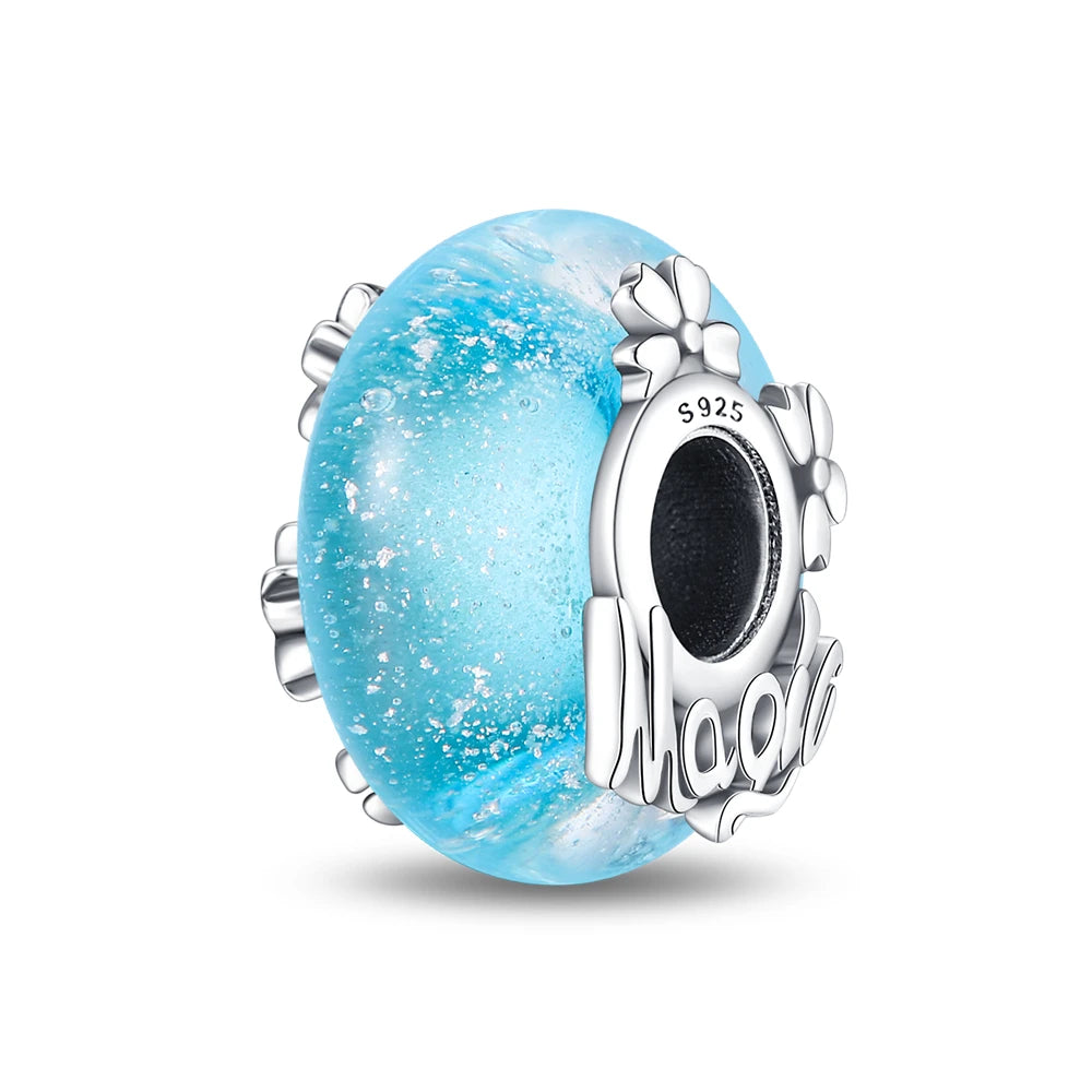 Charms 925 Sterling Silver Colorful Glass Series Pendant Beads Fit Original Bracelet Necklace DIY Women‘s Birthday Jewelry Gift