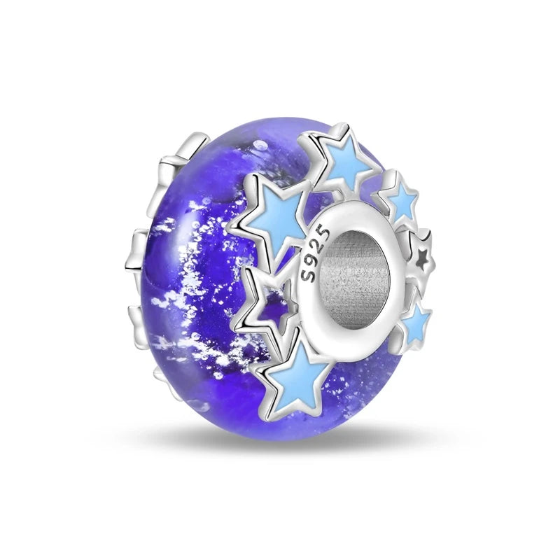 Charms 925 Sterling Silver Colorful Glass Series Pendant Beads Fit Original Bracelet Necklace DIY Women‘s Birthday Jewelry Gift