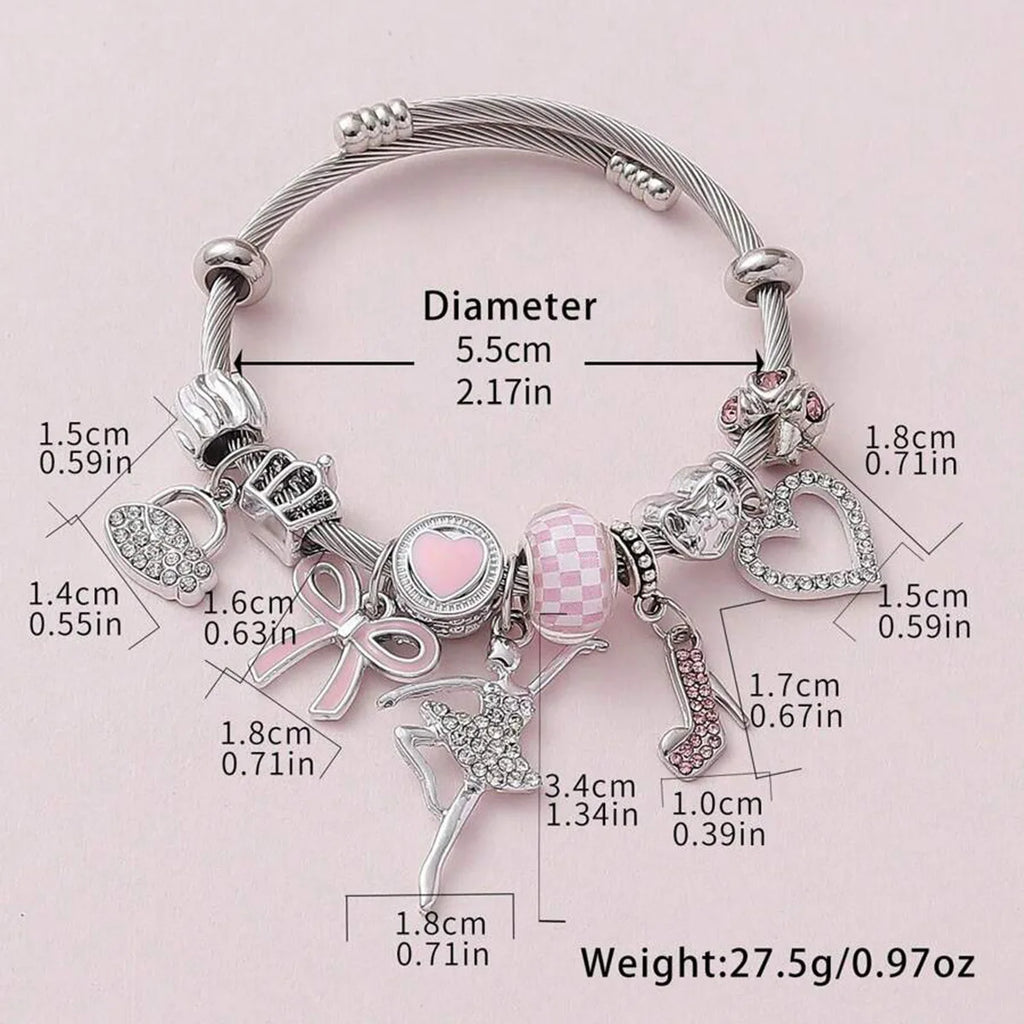 1PC Women's Fashion Trendy Bow Heart Bracelet Jewelry Accessories Suitable for Date, Party, Festival Gifts-50401