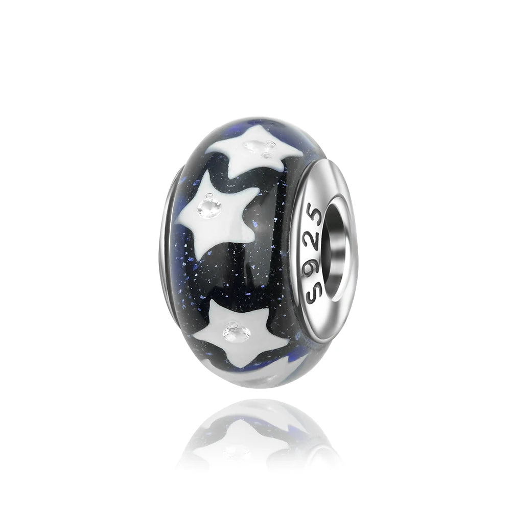 Charms 925 Sterling Silver Colorful Glass Series Pendant Beads Fit Original Bracelet Necklace DIY Women‘s Birthday Jewelry Gift
