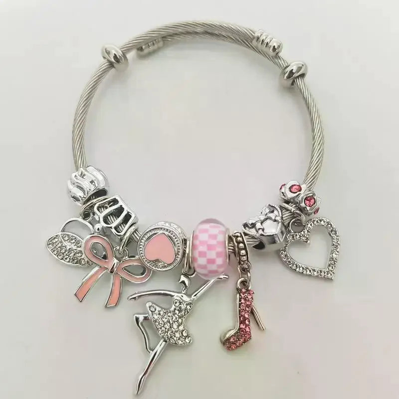 Women's Fashion Trendy Bow Heart Bracelet Jewelry Accessories Suitable For Date, Party, Festival Gifts