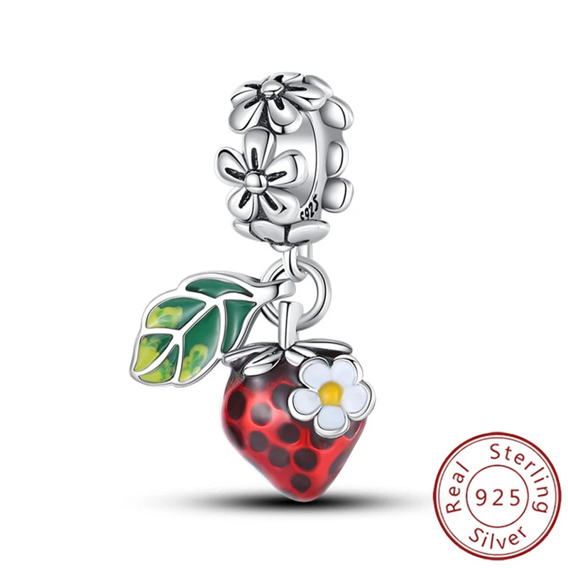 Charms 925 Sterling Silver Luminous Firefly Chameleon Aircraft Luggage Fit Original Bracelet Women Pendant Bead Jewelry Hot Gift