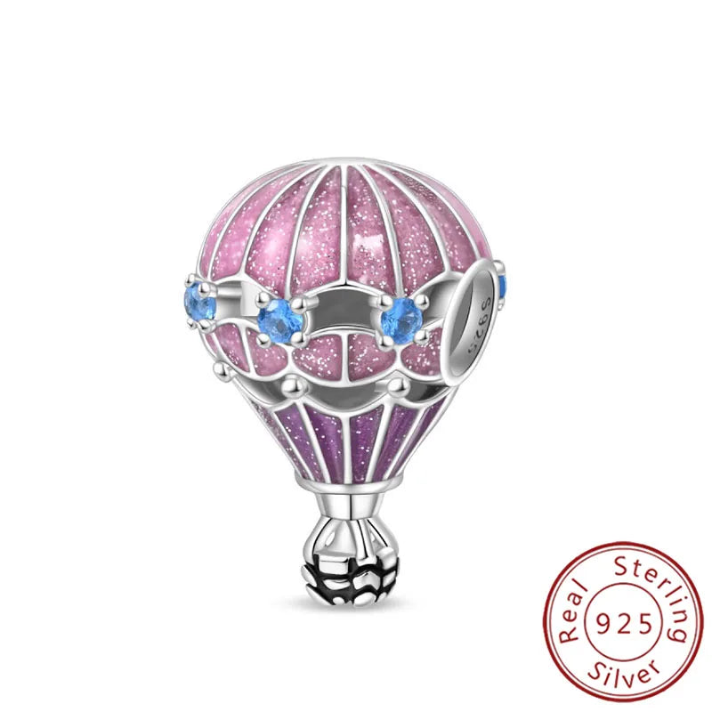 Charms 925 Sterling Silver Luminous Firefly Chameleon Aircraft Luggage Fit Original Bracelet Women Pendant Bead Jewelry Hot Gift