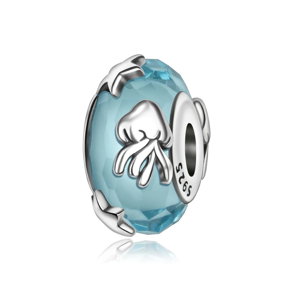Charms 925 Sterling Silver Colorful Glass Series Pendant Beads Fit Original Bracelet Necklace DIY Women‘s Birthday Jewelry Gift