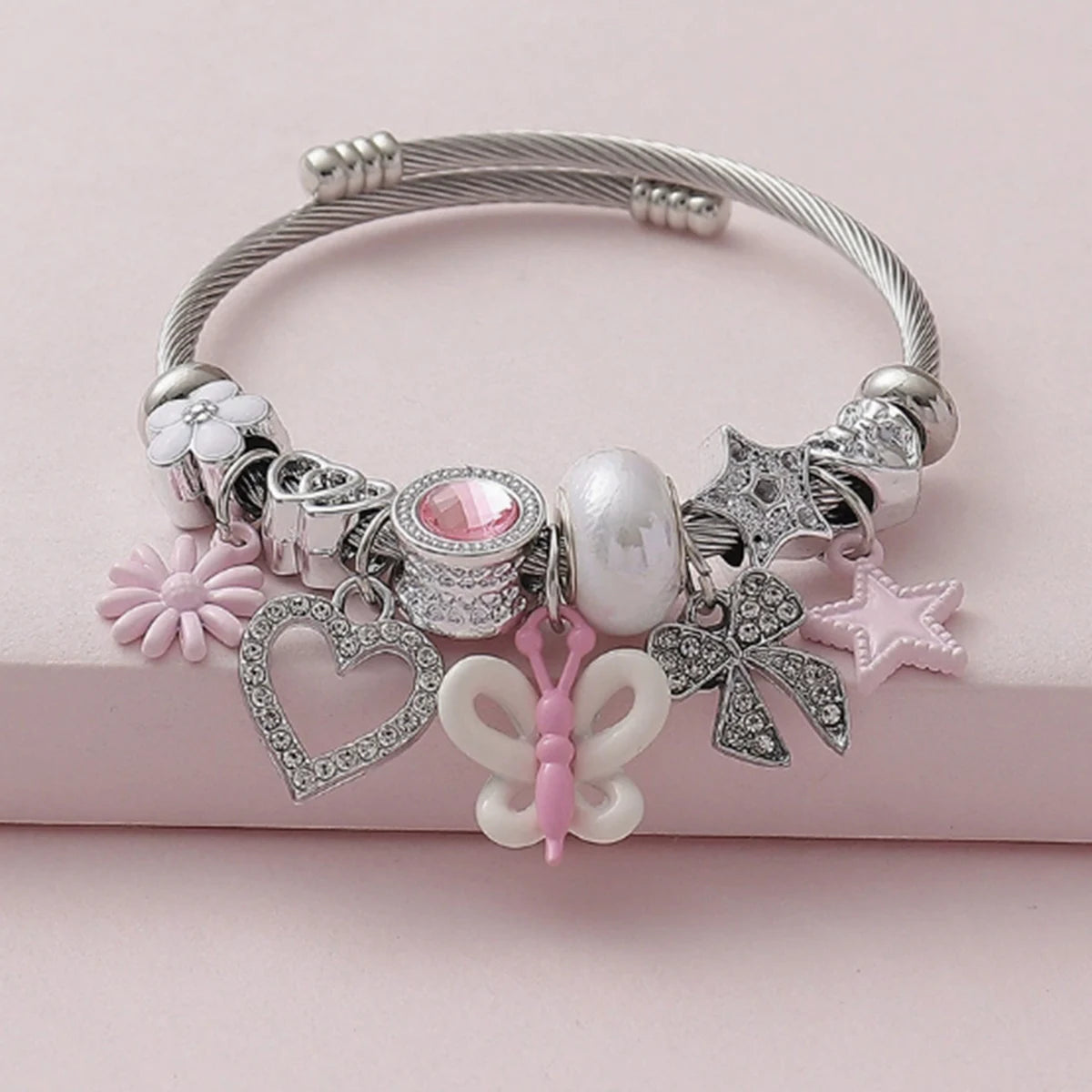 1PC Women's Fashion Trendy Bow Heart Bracelet Jewelry Accessories Suitable for Date, Party, Festival Gifts-50401