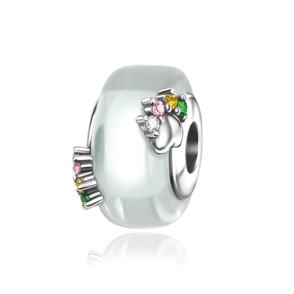 Charms 925 Sterling Silver Colorful Glass Series Pendant Beads Fit Original Bracelet Necklace DIY Women‘s Birthday Jewelry Gift