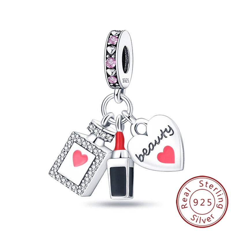 Charms 925 Sterling Silver Luminous Firefly Chameleon Aircraft Luggage Fit Original Bracelet Women Pendant Bead Jewelry Hot Gift