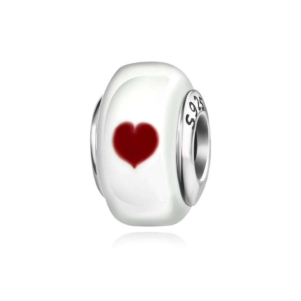 Charms 925 Sterling Silver Colorful Glass Series Pendant Beads Fit Original Bracelet Necklace DIY Women‘s Birthday Jewelry Gift