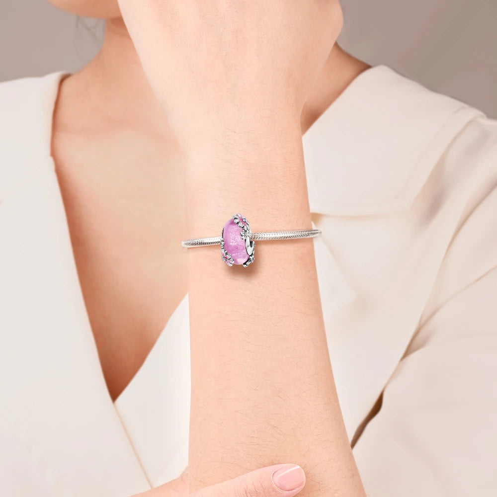 Charms 925 Sterling Silver Colorful Glass Series Pendant Beads Fit Original Bracelet Necklace DIY Women‘s Birthday Jewelry Gift