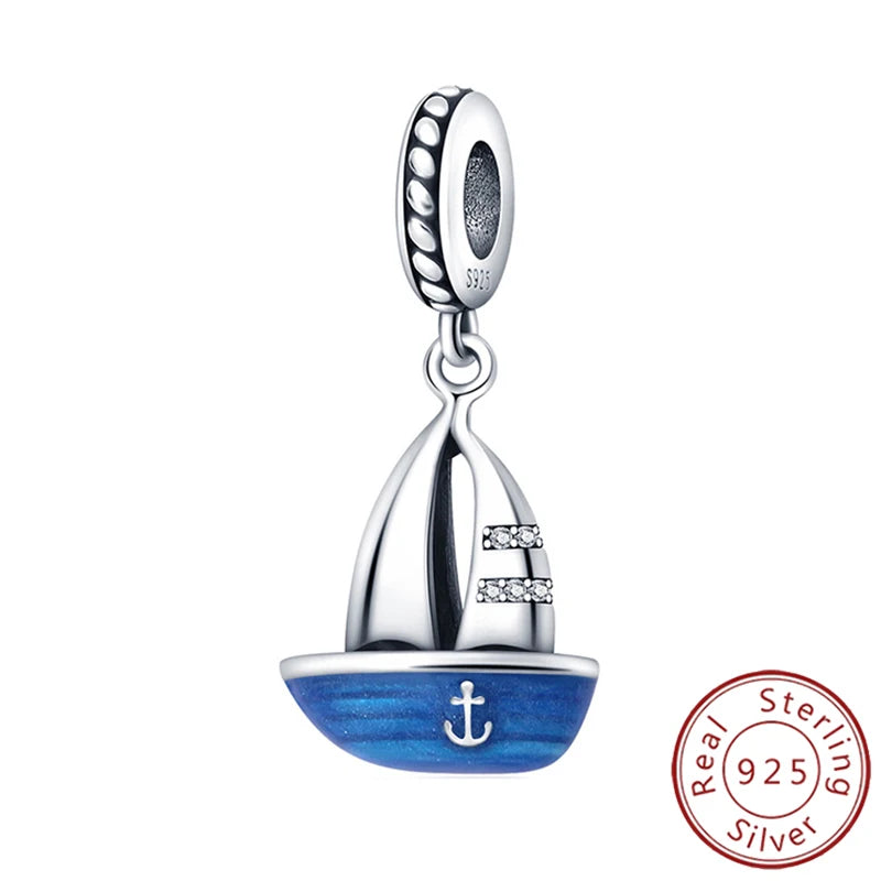 Charms 925 Sterling Silver Luminous Firefly Chameleon Aircraft Luggage Fit Original Bracelet Women Pendant Bead Jewelry Hot Gift