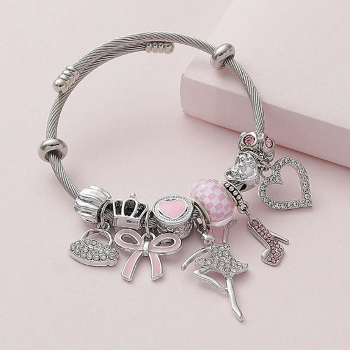 1PC Women's Fashion Trendy Bow Heart Bracelet Jewelry Accessories Suitable for Date, Party, Festival Gifts-50401