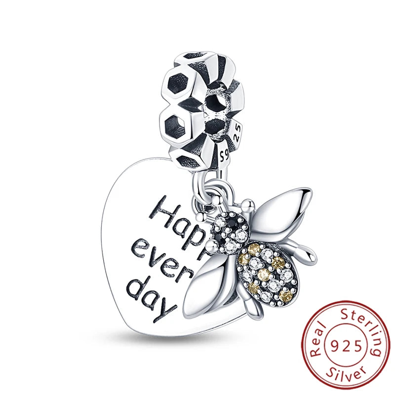 Charms 925 Sterling Silver Luminous Firefly Chameleon Aircraft Luggage Fit Original Bracelet Women Pendant Bead Jewelry Hot Gift