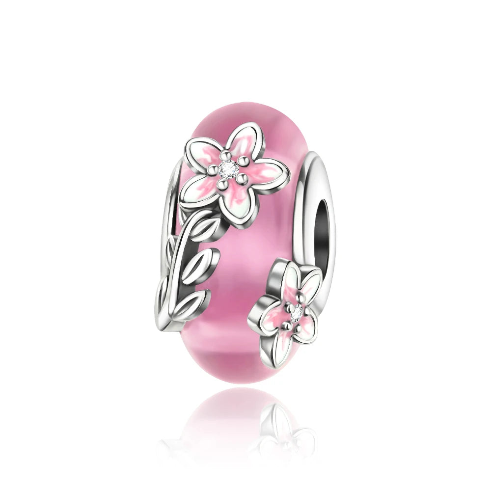 Charms 925 Sterling Silver Colorful Glass Series Pendant Beads Fit Original Bracelet Necklace DIY Women‘s Birthday Jewelry Gift